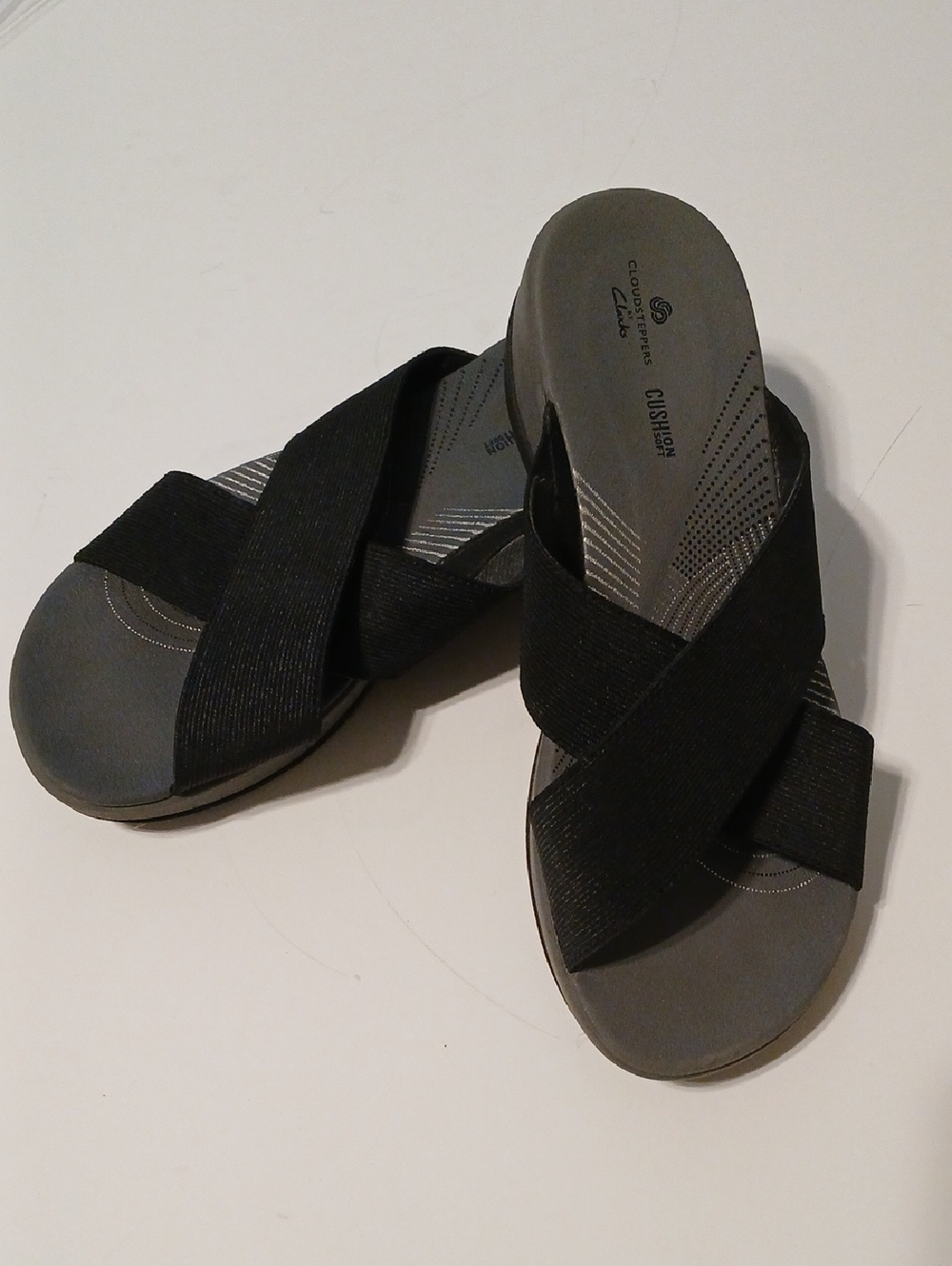 Clarks Cloudsteppers Slide In Black